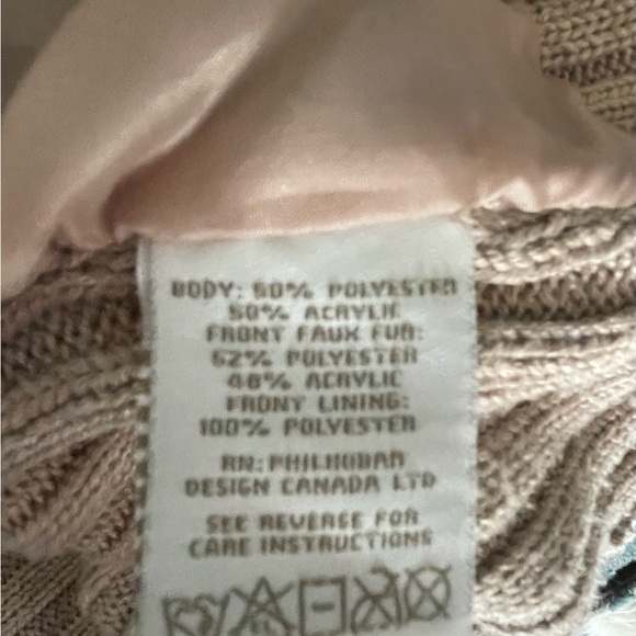 Kenar Women's Faux Fur and Beige Knit Vest Size Medium - Picture 5 of 6